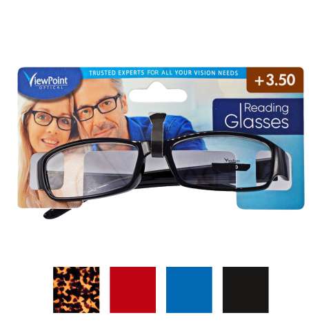 ViewPoint Optical Unisex Reading Glasses +3.50 - Assorted Colours