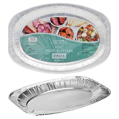 Homeware Essentials Foil Food Platters (14") 2 Pack