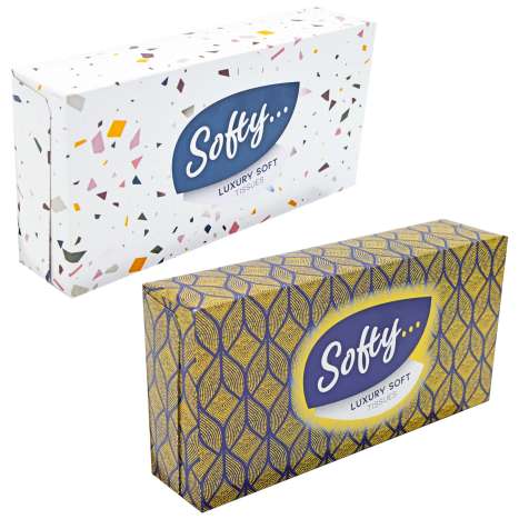 Softy Luxury Soft Tissues (3 Ply) 72 Pack - Assorted Designs