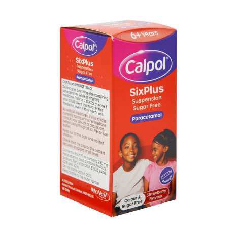 Calpol SixPlus Sugar Free (80ml) - Strawberry