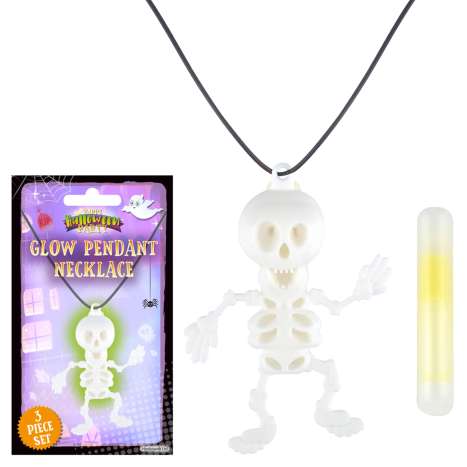 Halloween Glow Pendant Necklace - Skeleton