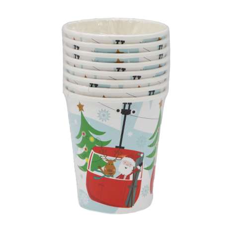 Paper Cups (8oz) 8 Pack - Festive Fun