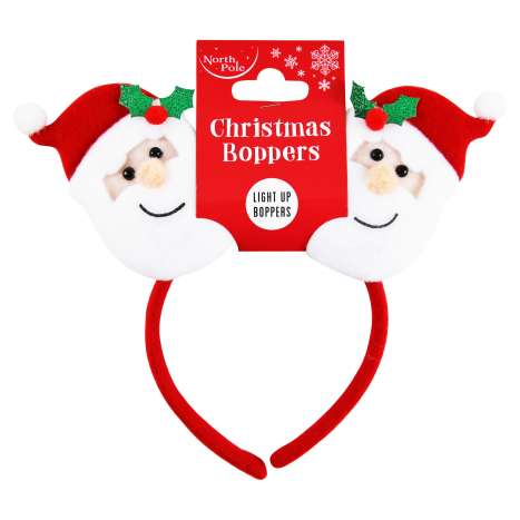 Christmas Light Up Head Boppers - Santa