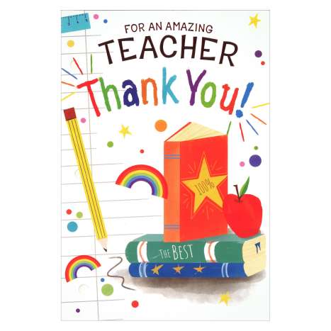 Everyday Greeting Cards (Code 50) - For An Amazing Teacher, Thank You