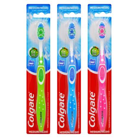 Colgate Max Fresh Medium Toothbrush - Assorted Colours