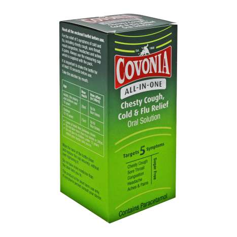 Covonia All-In-One Chesty Cough Cold & Flu Relief (160ml)