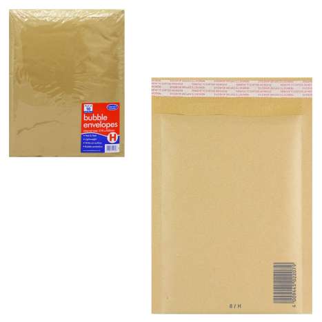 Bubble Lined Manilla Envelopes (270mm x 360mm) - Size H