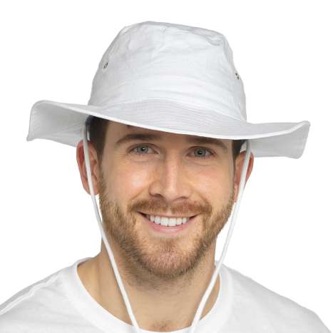 Tom Franks Men’s White Safari Hat - Assorted Sizes