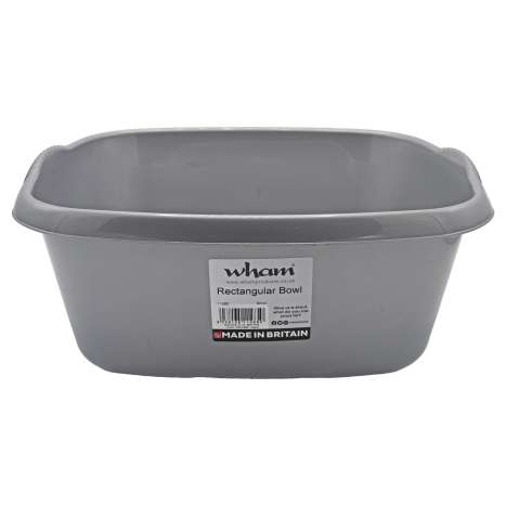 Wham Rectangular Washing Up Bowl (39cm) - Silver