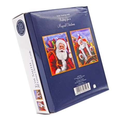 Tom Smith Luxury Boxed Christmas Cards 20 Pack - Santa